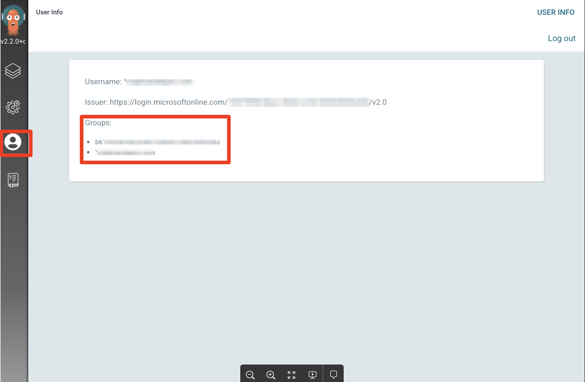 Azure SSO Web User Info Azure SSO Web User Info