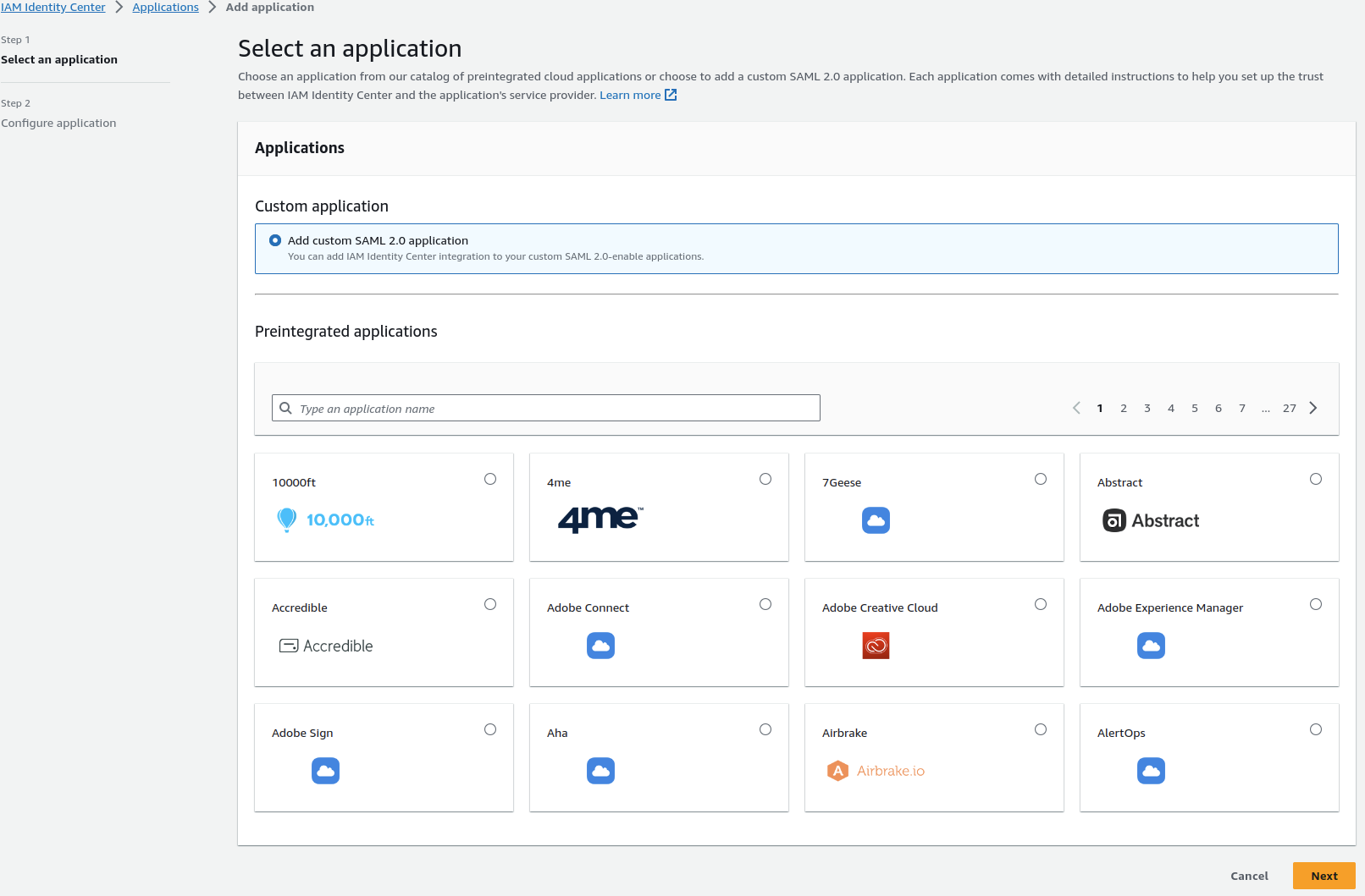 Identity Center SAML App 1
