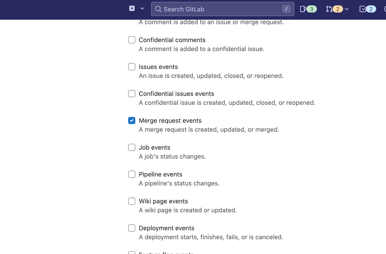 Add Gitlab Merge request Webhook Add Gitlab Webhook