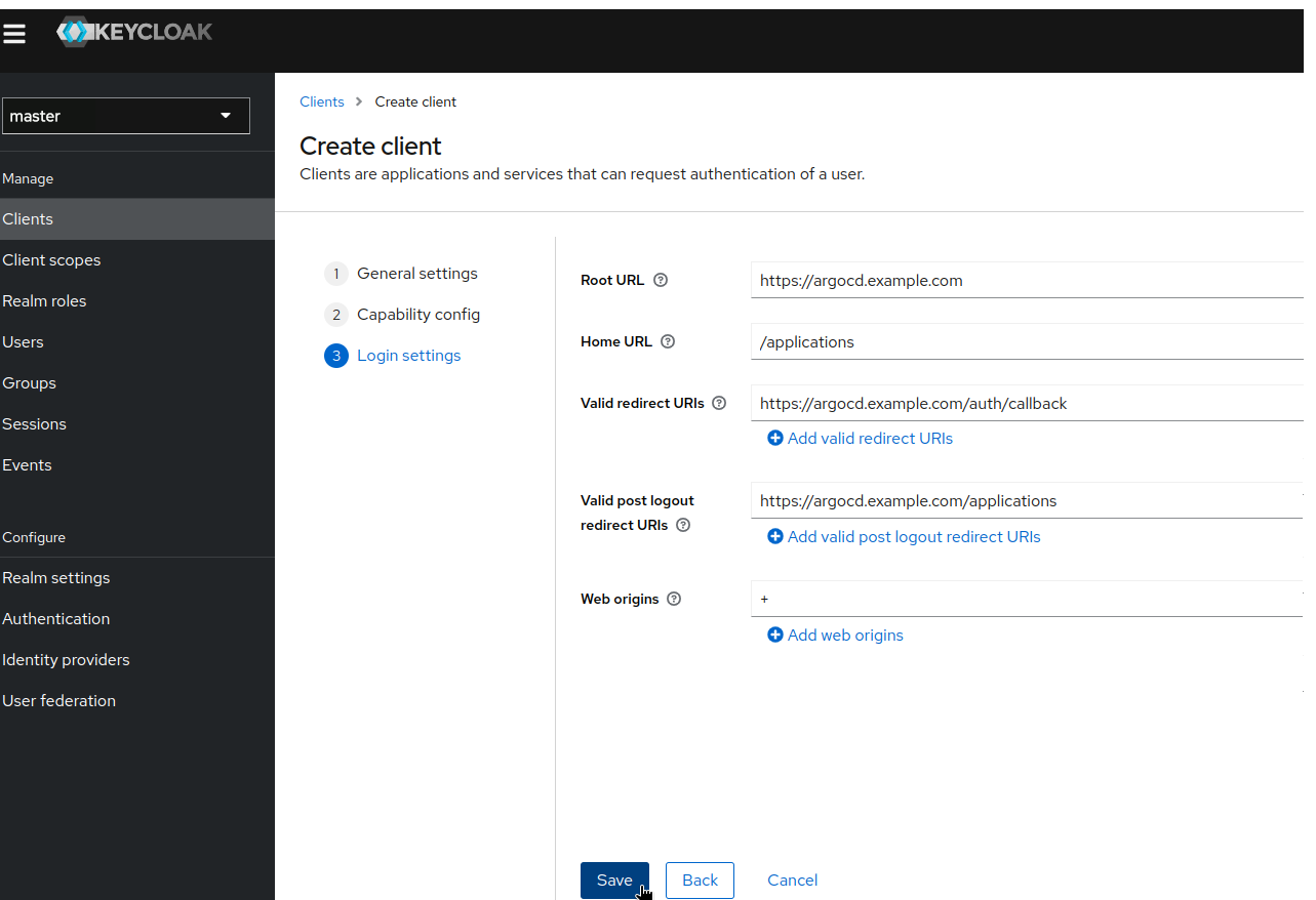 Keycloak configure client Keycloak configure client
