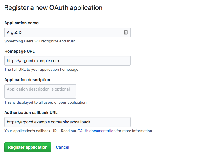 Register OAuth App